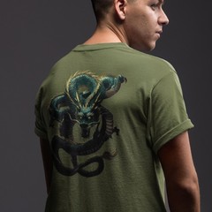 Green Dragon Unisex t-shirt – Japanese-inspired dragon – image on shirt back