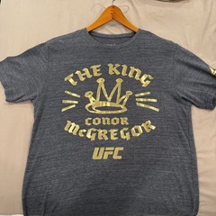 Reebok UFC Conor McGregor “The King” Men’s Gray S Crew Neck T-Shirt