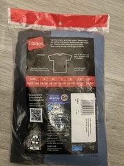 Hanes Tagless Wicking Cool Comfort 100% Cotton T-shirts, Medium 38-40, Blue, NIP