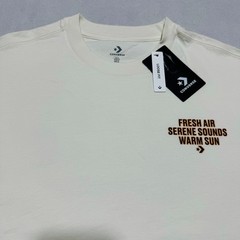 Converse Men’s Tee MEDIUM White Loose Fit Short Sleeves T-Shirt 100% Cotton NWT