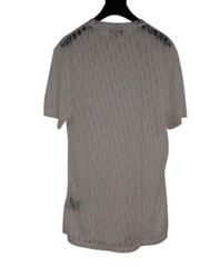Dior Oblique Logo Semi Sheer T Shirt Size Medium Viscose Polyamide Short Sleeve