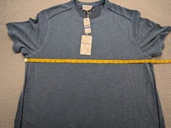 Tommy Bahama T-Shirt Mens XL Blue Flip Sky Tee SS Wicking Reversible $79