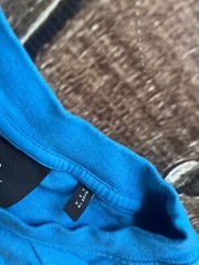100 THIEVES LONG SLEEVE CREWNECK T-SHIRT BLUE MENS MEDIUM USA MADE GREAT SPOTS