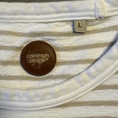 Common People Men’s Striped T-Shirt Large Short Sleeve Casual