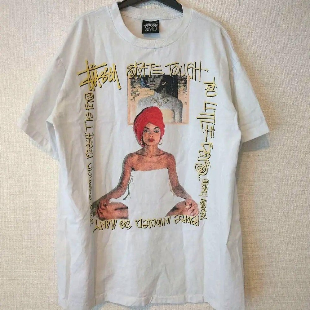 Stüssy Sade White T-Shirt Single Stitch USA Made Size L Used From Japan