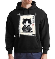 Samurai Cat Japanese Art Work Joke Night Party Novelty Streetwear Men’s Hoodie