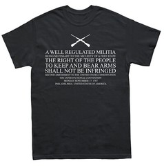Pro 2nd Amendment T-Shirt – ‘Well Regulated Militia’ Patriotic Tee – Gun Rights