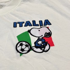Snoopy Italia Futbol Soccer World Cup Embroidered White T-Shirt New Men’s SZ L