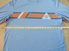 Gerry Shirt Mens Large Blue Orange Striped Performance Long Sleeve Sun Tee Golf