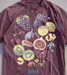 Fresh Fruit Fig Grape Lemon Kiwi Healthy Food Produce Comfort Tee