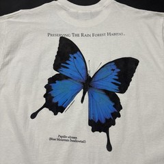Vintage Butterfly Rainforest All Sport XXL Nature Wildlife T-Shirt Art 90s