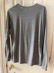 THE CORAL CACTUS (CHRISTMAS TREE) UNISEX GRAY LS POLY COTTON RAYON T SHIRT SZ LG