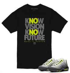 Tee shirt For Air Max 95 Cool Grey Neon Green Black Sneakers