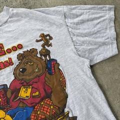 Vintage 90s Love Me Love My Bad Habits Bear Graphic Dad Joke T Shirt Mens XL