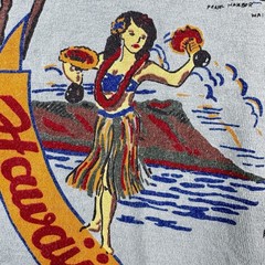 VTG Reyn Spooner T Shirt Men L Hawaiian Hula Dancer Single Stitch Double Sided
