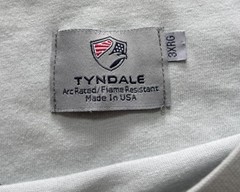 Tyndale Men Gray Fire Resistant 8 Cal HRC 2 Long Sleeve Shirt Size 3XL Reg