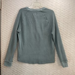 Lucky Brand Henley Men Size L Sage Green Night Long Sleeve Thermal Grudge Shirt