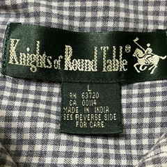 Vintage Knights Of The Round Table Long Sleeve Shirt Men’s Large Check Gingham