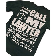 Chinatown Market T-Shirt Unisex Adult Small Call My Lawyer Graphic Green R1