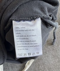Ksubi Pocket T-Shirt Men’s XL Gray Made in Portugal Drawstring Hem Cotton Tee