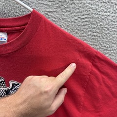Vintage Hanes Shirt Adult Large Red Single Stitch United States Marines 90s