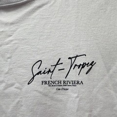 Phillip James Men’s White Saint-Tropez Graphic Logo Sleeveless Crew Tee Size M