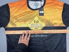 Fiji Gold Beer Shirt Mens 3XL Orange Black Sublimated Graphic Tee JS22-3005