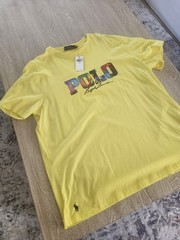 Polo Ralph Lauren Men’s 1XB Big & Tall Yellow Graphic Logo Crewneck Tee
