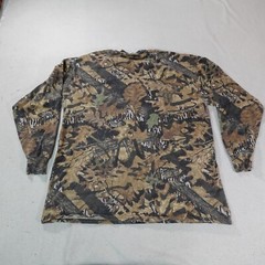 Vintage Jerzees Camo Shirt Mens Extra Large Brown Mossy Oak Forest Floor Y2K Tee