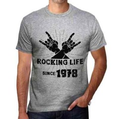 Men’s Graphic T-Shirt Rocking Life Since 1978 46th Birthday Anniversary 46 Year