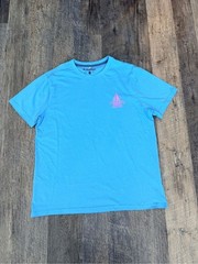 Chubbies Men’s Light Blue Short Sleeve Logo Tee Size Large Soft Lightweight