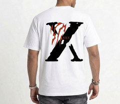 Streetwear Graphic T-Shirt White | Distressed X Abstract Design Men’s Urban Tee