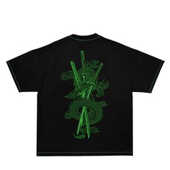 Invicta Kuru – One Piece Zoro Graphic Katana Shirt Black Medium Size