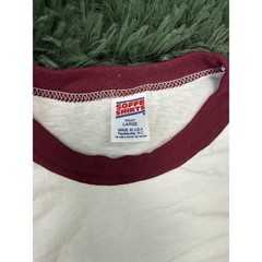 Vintage Soffe Shirts Ringer T-Shirt Adult Large White Maroon Crew Neck U.S.A