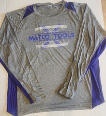 Gray / Purple Colorblock Tee Long Sleeves Matco Tools PDMT562L