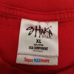 Shaka Wear Red Super MAXHeavy Men’s Basic Crew Neck T-Shirt Size XL Casual