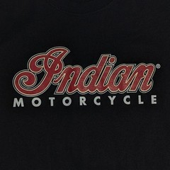 Indian Motorcycle Graphic T-Shirt – Black (Double Sided & Sleeve Hit)