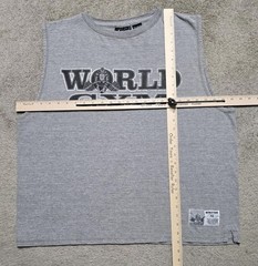 Vintage World Gym Shirt Tank Top Bodybuilding Hardocre Powerhouse Mens Size XL
