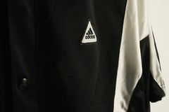 Vintage adidas Snap Front Satin Referee Shirt Mens Small Oversized Relaxed Black
