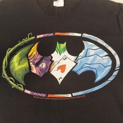 DC Comics Batman “Villian Mashup” Logo Short Sleeve T-shirt M Black