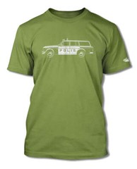 Volvo P220 Station Wagon Swedish Polis police 1962 – 69 T-Shirt – Men – Side Vie