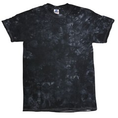 Crystal Wash Tie Dye Shirt Colorful Black T-Shirt