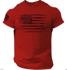 USA Distressed Flag Men’s Graphic T Shirt American Tee Patriotic 2XS – 6XL