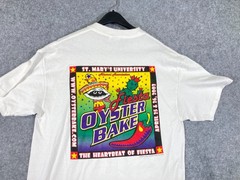 Hanes San Antonio Fiesta Clambake T-Shirt Mens L White Cotton 2003 Vintage