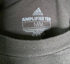 Adidas Men’s Amplifier Tee Black w/Red Logo Size Medium