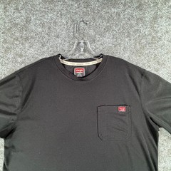 Wrangler Workwear T Shirt Mens Large Black Utility Moisture Wicking Relaxed Fit