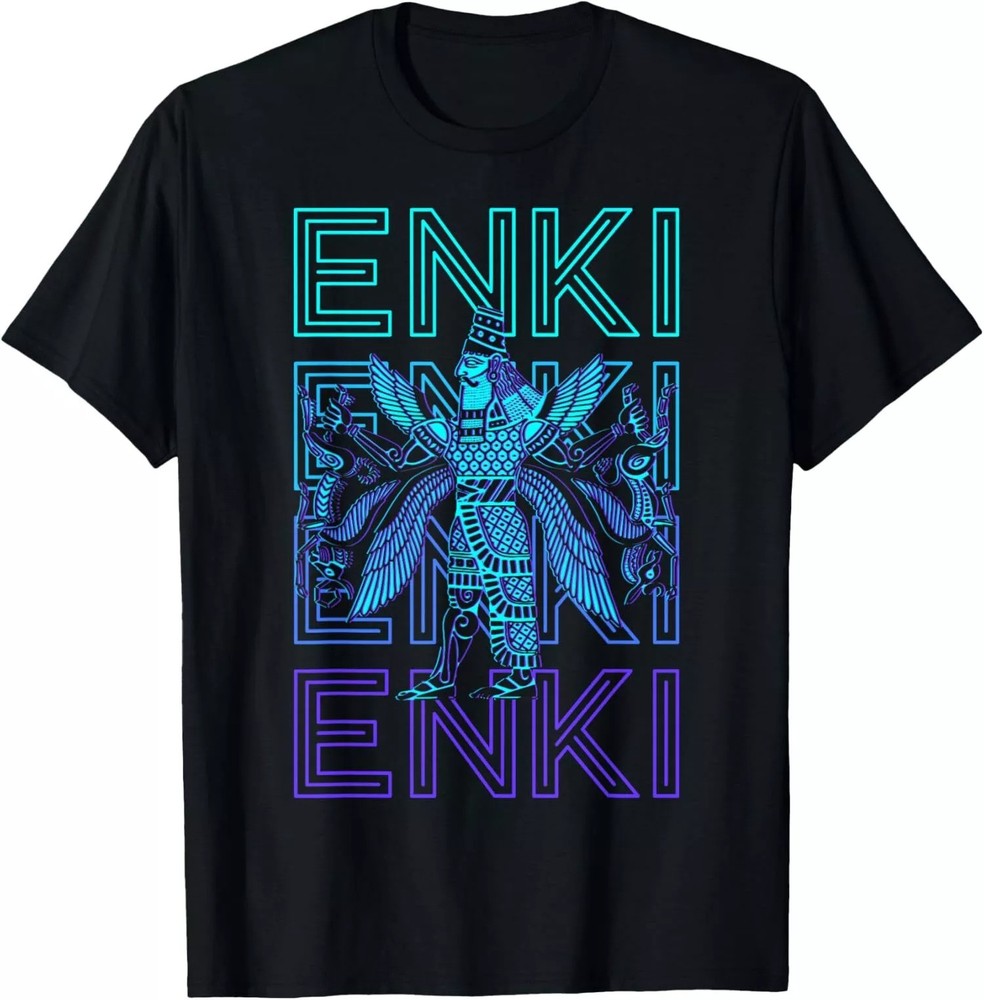 2025/New Limited Enki Ancient God Sumerian Mythology Ancient Deity Retro T-Shirt
