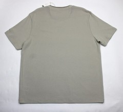 Vince Shirt Mens XL Beige Pima Cotton Double Collar Crew Neck Knit Short Sleeve