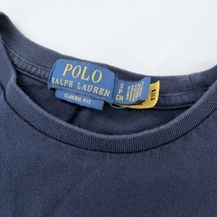 Polo Ralph Lauren Navy Blue Multi Color Logo T-Shirt Mens Classic Fit Small