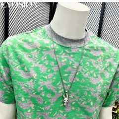 Men Camouflage Tie Dye Cotton Crew Neck T-Shirt Short Sleeve Casual Summer Tee